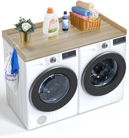 VEVOR Werkblad voor Wasmachine Droger Houten Opzetstuk 1370x700x69mm Eiken — thumbnail 1