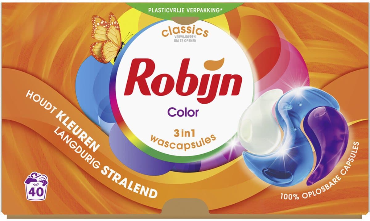 Robijn Wascapsules 3-in-1 Color 40 stuks — afbeelding 1