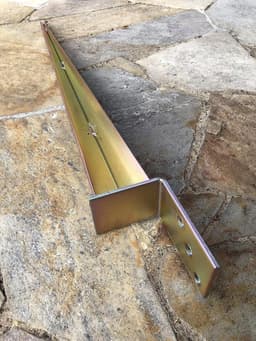 Paaldrager Hekwerk - Grondanker Paalhouder - Hekwerk Plaatsen - Verzinkt Staal - 750 mm - Goud — thumbnail 1