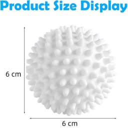 Famanu 6-pack wasballen - Wasmachine, droger - Drogerballen - Huishoudelijke drogerballen - Kledingreiniging - Wit — thumbnail 5