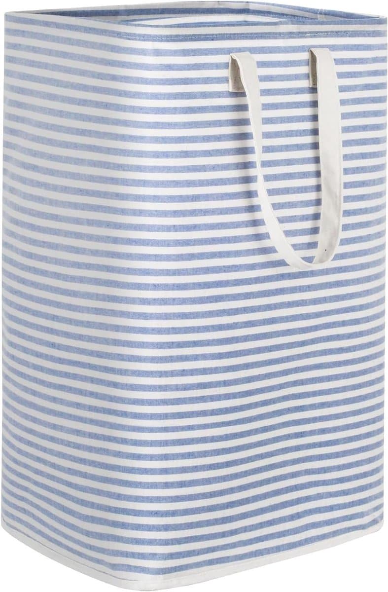 Laundry Basket with Extended Handles for Storage - 80L Capacity, Foldable, Blue - 40 x 30 x 67cm — afbeelding 1