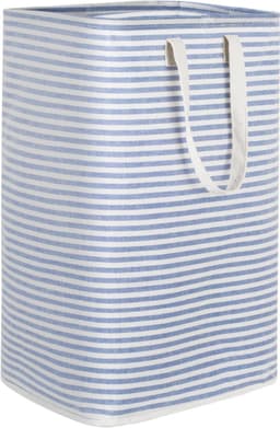 Laundry Basket with Extended Handles for Storage - 80L Capacity, Foldable, Blue - 40 x 30 x 67cm — thumbnail 1