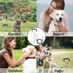 Allecto Plus - Grondanker voor honden en trampolines - Robuust grondanker van 43 cm voor grote en middelgrote honden - inclusief sleeplijn van 3 m - roestvrije zekeringsset — thumbnail 2