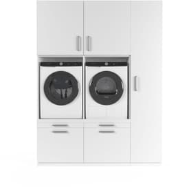 Wasophoogte® Wasmachine Kast Barcelona - Wasmachine verhoger - Wasmachine ombouw - 700(D)*1780(B)*2350(H) mm - Wit — thumbnail 1