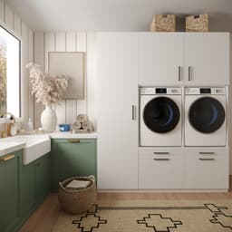 Wasophoogte® Wasmachine Kast Stockholm - Wasmachine verhoger - Wasmachine ombouw - 700(D)*1930(B)*2350(H) mm - Wit — thumbnail 3