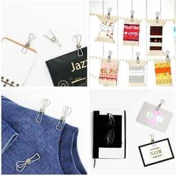 40 stuks - Clips - Metalen clips - Metalen wasknijpers - Roestvrijstalen wasklemmen - RVS - Roestvrij en super stevig - Knijpertjes voor Kaarten of Foto's — thumbnail 3