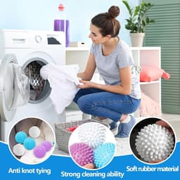 ByShane - Herbruikbare Wasballen Set van 9 stuks voor Wasmachine en Droger - Verwijdert Pluisjes en Maakt Was Zachter — thumbnail 4