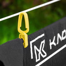 KADAX wasknijpers, 20 x klemmen van robuuste kunststof, kleurrijke sokklemmen, windbestendige klemmen voor binnen en buiten (geel_v1) — thumbnail 4