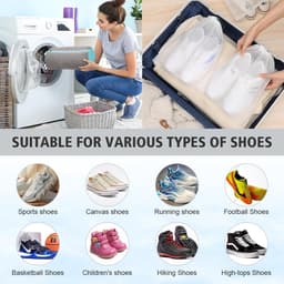 Herbruikbare Waszak voor Schoenen - Wasnet voor Wasmachine - Sneakers Wassen — thumbnail 2