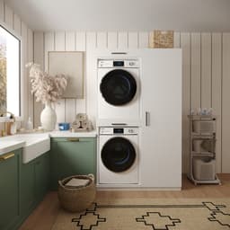 Wasophoogte® Wasmachine Kast Tokyo - Wasmachine verhoger - Wasmachine ombouw - 700(D)*1265(B)*2110(H) mm - Wit — thumbnail 2