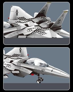 WANGE Model F15 Eagle tweemotorig tactisch jachtvliegtuig voor montage met blokken. Modelvliegtuig 1:48. — thumbnail 3