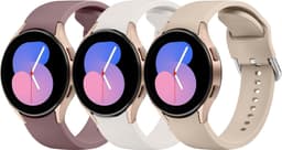 Wanme Horlogebandje voor Samsung Galaxy Watch 4/5/6/7 40 mm 44 mm, siliconen reservearmband voor Samsung Watch 4 Classic/Watch 6 Classic/Watch 5 Pro/FE, voor dames en heren — thumbnail 1