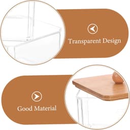 1set Stapelbare Transparante Opbergpotten Voor Wattenstaafjes Make-up Pads Compacte Organizer Met Deksel Voor Badkamer Bureauopslag — thumbnail 3