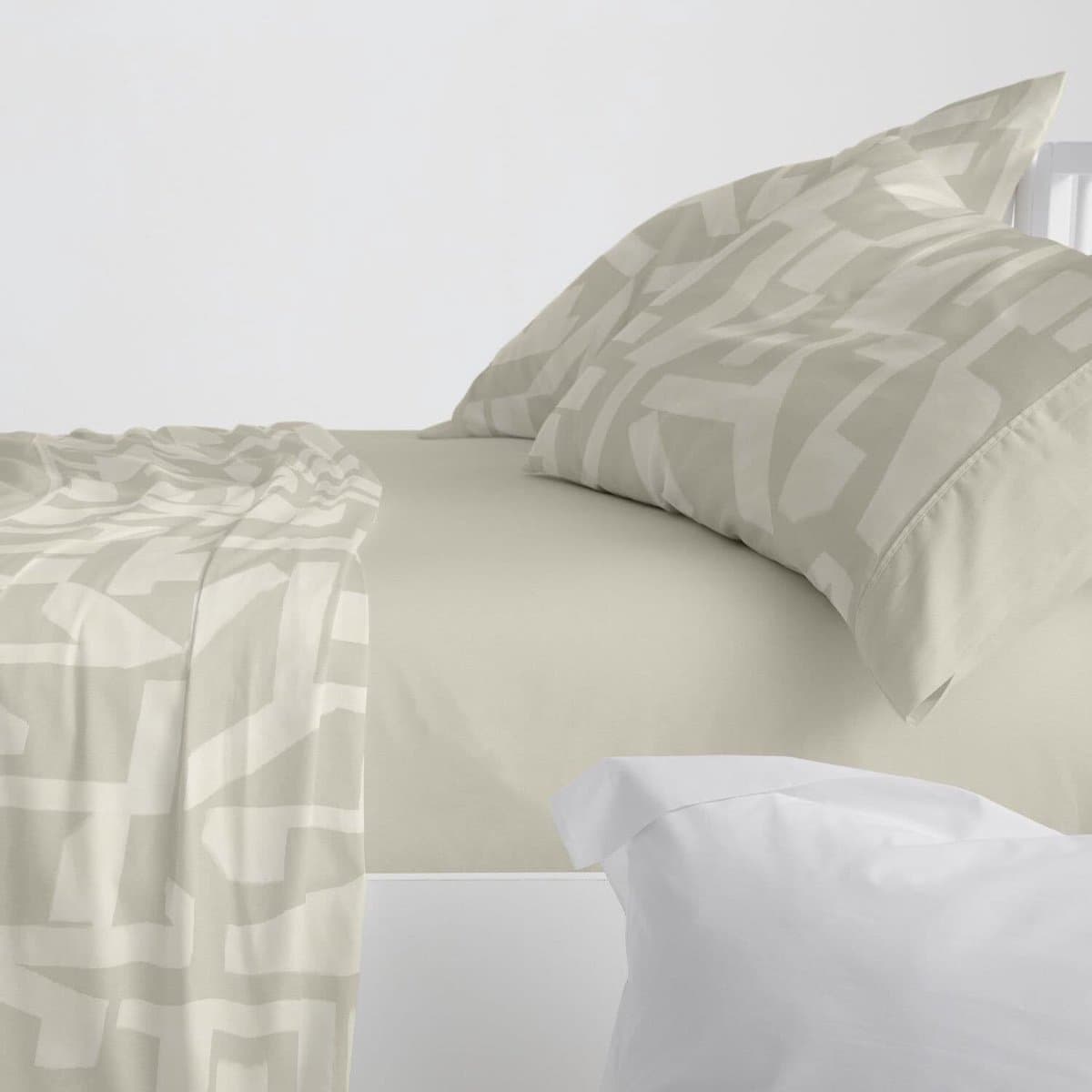 Blanco Beddengoedset, bed 180 cm (+ beschikbare maten), design 141, moskleur (180 x 190/200 cm) — afbeelding 1