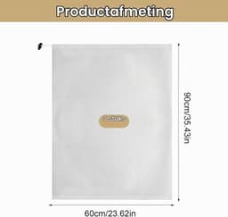 Wasnet voor Wasmachine - Wit - 60 x 90 cm - Polyester met Trekkoord - Voor Grote Kleding en Beddengoed — thumbnail 5