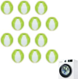 Set van 12 herbruikbare reinigingsballen voor wasmachine – dierenharen en pluisverwijderaar, effectief en duurzaam - ShopVlot — thumbnail 1