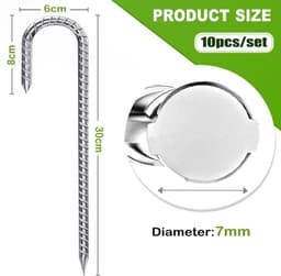 6x Grondankers J-vorm - Gegalvaniseerd Staal 30cm — thumbnail 5