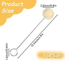Set van 10 Wol Applicator Ballen voor Leerbewerking — thumbnail 4