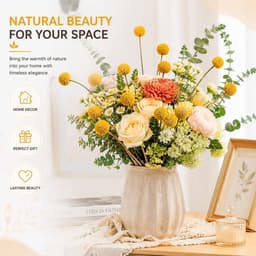 Gedroogde bloemen, gedroogde Craspedia gedroogde bloemen, natuurlijke gedroogde bloemen van Craspedia Globosa geel voor bloemstukken, decoraties met Craspedia (50 stuks) — thumbnail 2