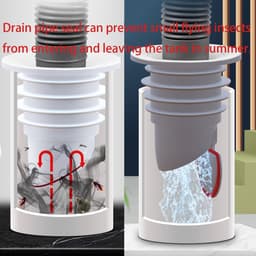 2 stuks - 35-40mm Wasmachine Afdichting Slangstop - Grijs - Afvoerslang voor Wasmachine Afvoerslangafdichting Wasmachine — thumbnail 3