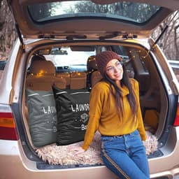 Set van 4 - Grote reiswaszakken - Waterdicht met handvatten - Wasbaar - Geschikt voor op reis - Geschikt voor nat en droog gebruik - Voor zwemkleding, sportkleding, wasgoed, zwembad, studentenkamers, enz. — thumbnail 4