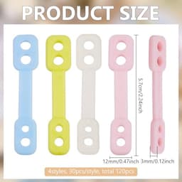120 stuks winddichte hangerbevestigingen 57x12 mm kleurrijke siliconen hangergespen 4 kleuren winddichte kledinghangerstriphaak voor buiten waslijn reizen hangende kleding — thumbnail 4