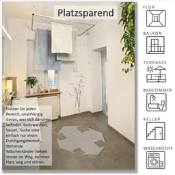 Uittrekbare Plafondwasdroger - Ruimtebesparend en Ergonomisch voor Binnen en Buiten — thumbnail 3
