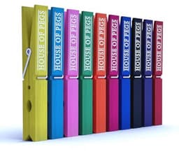 Houten Kledingknijpers voor Waslijn - 100 Stuks Multicolor — thumbnail 1