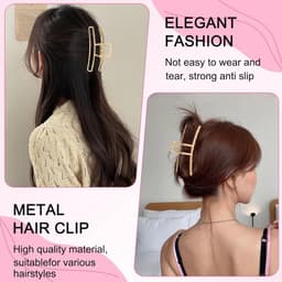 6x Grote Metalen Haar Klemmen - 10cm Antislip Haaraccessoires voor Dik en Dun Haar — thumbnail 3