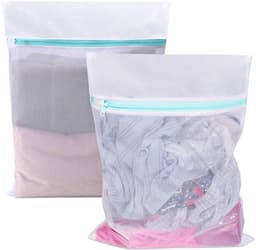 IMPERATORIS® Waszakken voor de wasmachine - Bescherming voor delicate kleding en schoenen - Wasnet van gaas - Voorkomt slijtage - Set van 2 - Wit - 90 x 110 cm — thumbnail 1