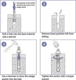 Verzinkte Wigankers M10 x 160 mm - 10 Stuks - Metalen Pluggen en Ankerbouten voor Bouw en Thuisprojecten — thumbnail 5
