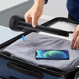 Wandgemonteerd kledingrek - Verstelbaar kledingrek - Kledingrek - Draagbaar kledingrek - Kledinghanger - Geen boren nodig - Met zuignap - Opvouwbaar - Geschikt voor balkons, badkamers, keukens en op reis - Wit — thumbnail 3
