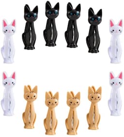 12 Pieces Cat Clip Clothes Mini Clothes Pegs for Photos Tea Towel Clip Towel Clips Windproof Towel Clips Non-Slip Bag — thumbnail 1