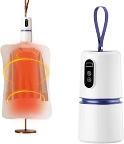 Draagbare wasdroger - Kleine en compacte elektrische wasdroger - Stille draagbare wasdroger met timer - Multifunctionele mini-wasdroger geschikt voor reizen, appartementen, campers en slaapzalen - Wit — thumbnail 1