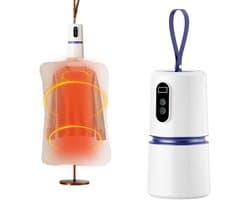 Draagbare wasdroger - Kleine en compacte elektrische wasdroger - Stille draagbare wasdroger met timer - Multifunctionele mini-wasdroger geschikt voor reizen, appartementen, campers en slaapzalen - Wit — afbeelding 1