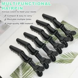 12x Professionele Krokodillen Haarclips voor Styling en Knippen - Antislip Grip — thumbnail 2