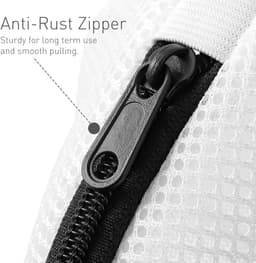 Premium waszakken van mesh voor schoenen of sneakers, meerlaags beschermend mesh, duurzame waszak met rits, perfect voor op reis - 2 sets (14x7,8x7,8 inch) — thumbnail 2