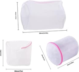 Allecta - Waszakken voor wasmachine met ritssluiting, mesh waszakken voor kleding, beha's en schoenen, set van 6 stuks. — thumbnail 4