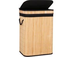 Springos Wasmand | 72 Liter | Bruin / Zwart — afbeelding 1