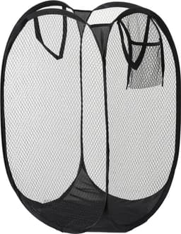 Without Lemon - Opvouwbare wasmand - Mesh - Opbergmand - Vuile Was - Wasgoed - Ruimtebesparend - 30x50cm - Zwart — thumbnail 1