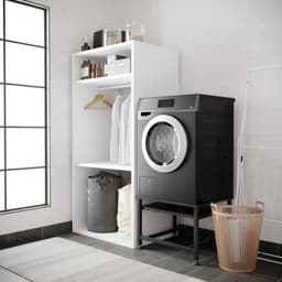 Wasophoogte® Wasmachine verhoger - Wasmachine opbouwmeubel - Wasmachine sokkel - 45 cm hoog - Zwart - Universeel — thumbnail 4