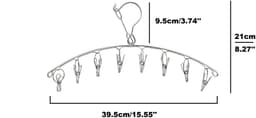 JGS ® Sokkenhanger Droogrek Set van 3 met Winddichte Haken en 8 Clips voor Diverse Kledingstukken — thumbnail 4