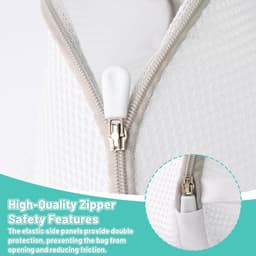 Schoenwaszak voor wasmachine - Wit - 22 x 33 cm / 16 x 18 cm / 15 x 16 cm - Polyester Wasnet Set van 6 - Voor Schoenen, Ondergoed en Sokjes — thumbnail 4