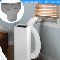 Afvoerslang Airco Klimaat - Koppelstuk Mobiele Airco Afvoerslang - Adapter voor uitlaatpijp van airconditioner - Airconditioning afvoerslang - Verlengstuk van de uitlaatpijp van de airconditioning - Geschikt voor Ø13-15cm - Grijs — thumbnail 5