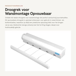 Dailygoods- Waslijn Uittrekbaar 3,75 m - Telescopische Wandhouder — thumbnail 2