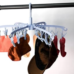 Dailygoods- Sokdroger Opvouwbaar - 24 Peg Sok Hanger - 360 Graden Draaibaar - Hoogwaardig PP-Plastic - Ruimtebesparend - Geschikt voor Lingerie en Ondergoed - Waslijn — thumbnail 5