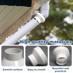 PromoHome Afvoerslangadapter 150 mm ABS Verloopstuk voor Ventilatie - Reduceerstuk Ronde Buizen — thumbnail 5