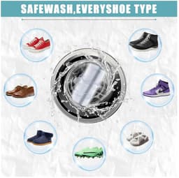 Dailygoods - Waszak voor alle soorten sportschoenen en gymschoenen, zak van duurzaam net met ritssluiting voor veilig wassen, herbruikbaar, hoog — thumbnail 2
