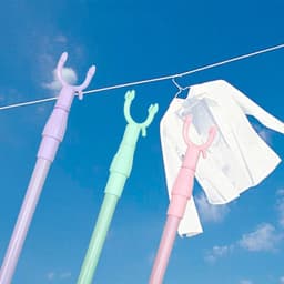 Dailygoods- Kledingvork Telescopisch - Ruimtebesparend - Lichtgewicht - Stevige Kledingsteun - U-vormige Kop - Plastic Materiaal - Kledinghanger — thumbnail 4