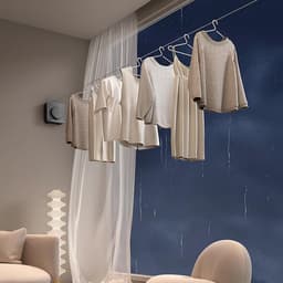 Intrekbare Waslijn - Uittrekbare Lijn - Kleding Drogen - Robuuste ABS Behuizing - Max 20 kg - Wit — thumbnail 3
